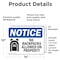 Signmission No Backpacks Allowed On Property Sign With Symbol, 14 in W x Rectangle, Vinyl Decal OS-2PACK-NS-D-1014-L-14385 - alternate 3